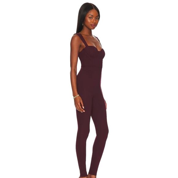 Lovers & Friends Scarlett Jumpsuit in Burgundy NWOT Size Small - Picture 2 of 3